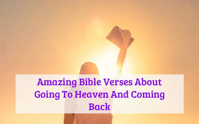 Amazing Bible Verses About Going To Heaven And Coming Back