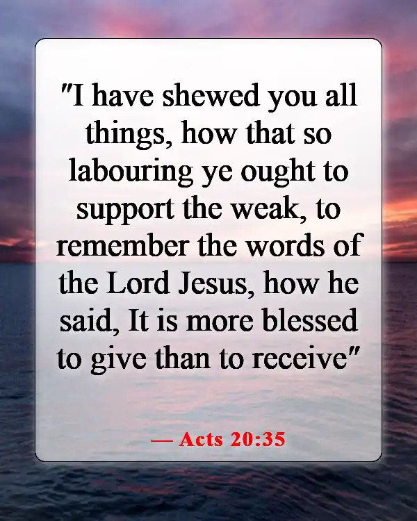 Bible Verses About Working Hard for Money and Success (Acts 20:35)