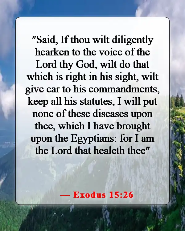 Bible Verse About God Protecting Us From Disease (Exodus 15:26)