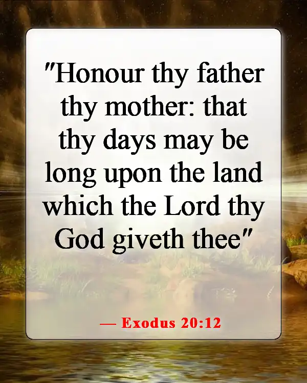 Inspiring Bible Verse About Concern For The Family And Future Generations (Exodus 20:12)
