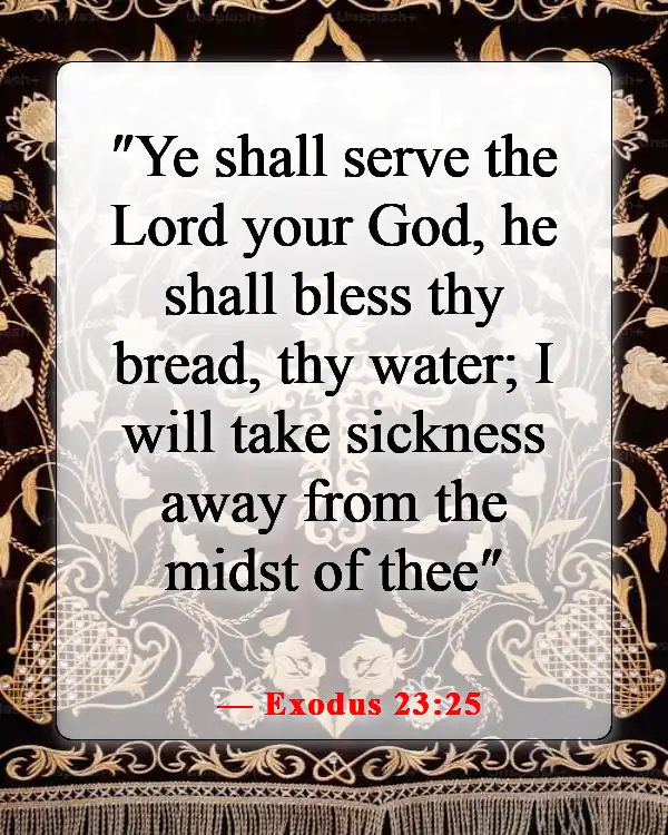 Bible Verse About God Protecting Us From Disease (Exodus 23:25)