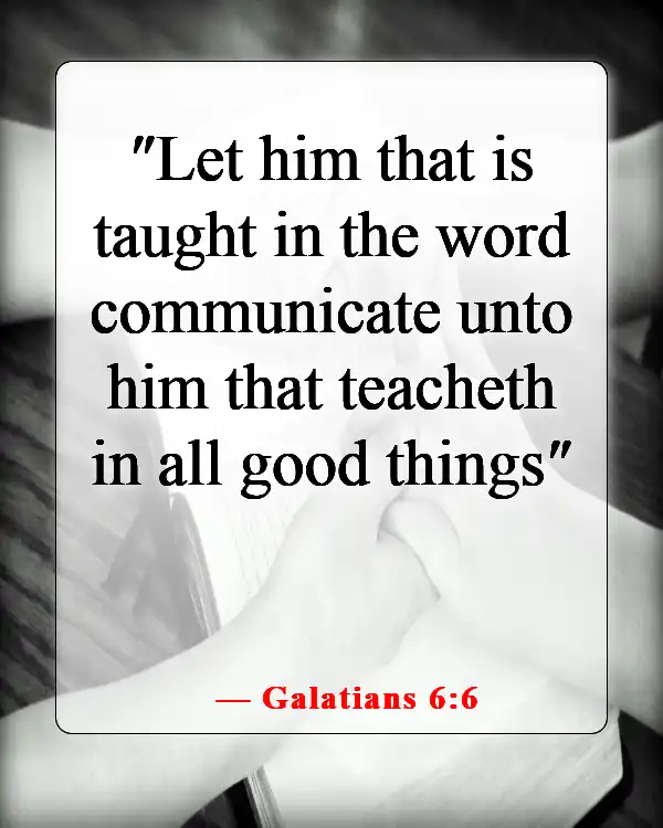 Bible Verses About Teaching Others About God (Galatians 6:6)