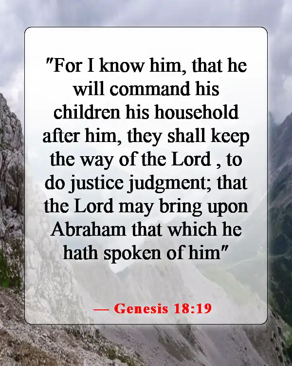 Inspiring Bible Verse About Concern For The Family And Future Generations (Genesis 18:19)