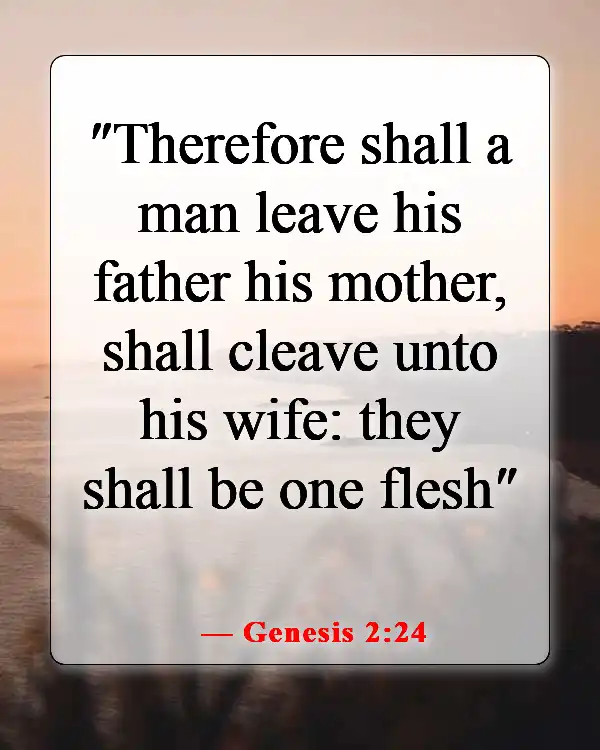 Meaningful Bible Verse About A Man Getting Married (Genesis 2:24)
