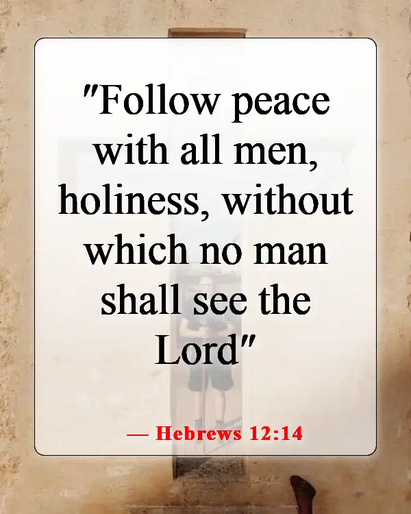 Bible Verses About Causing Pain To Others (Hebrews 12:14)