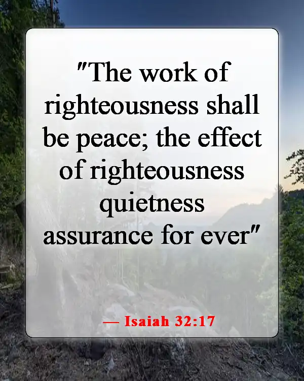 Bible Verses About Being Excited For The Future (Isaiah 32:17)