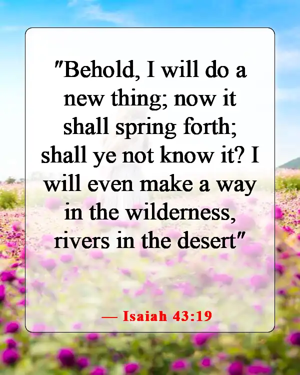 Bible Verses About Being Excited For The Future (Isaiah 43:19)