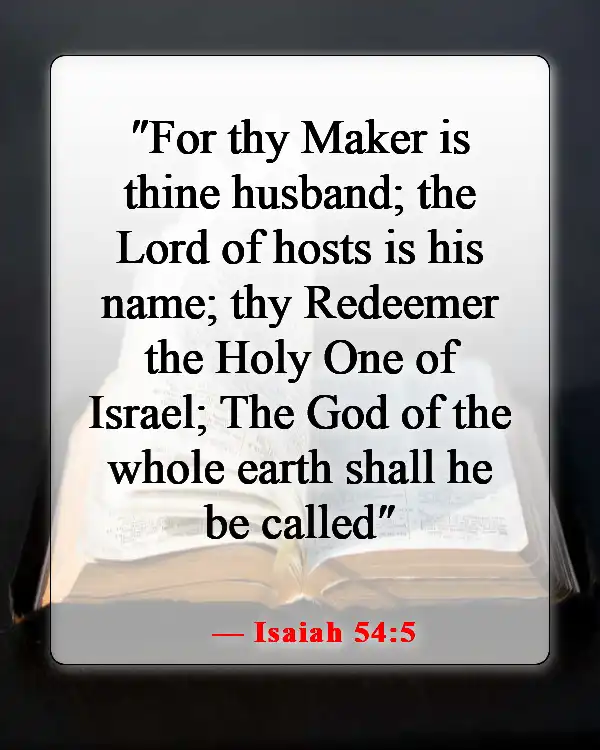Meaningful Bible Verse About A Man Getting Married (Isaiah 54:5)