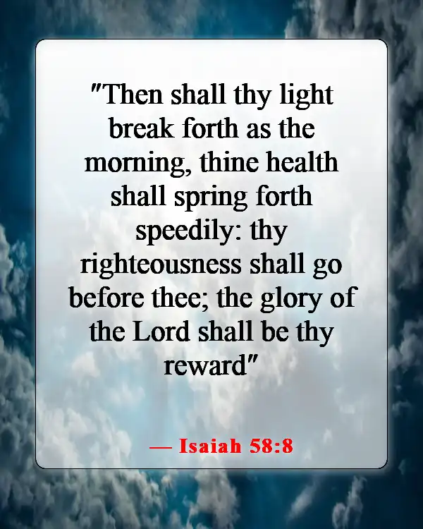 Bible Verse About God Protecting Us From Disease (Isaiah 58:8)