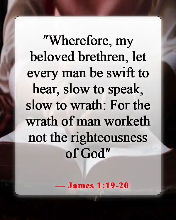 Bible Verses About Self-Control For Kids (James 1:19-20)