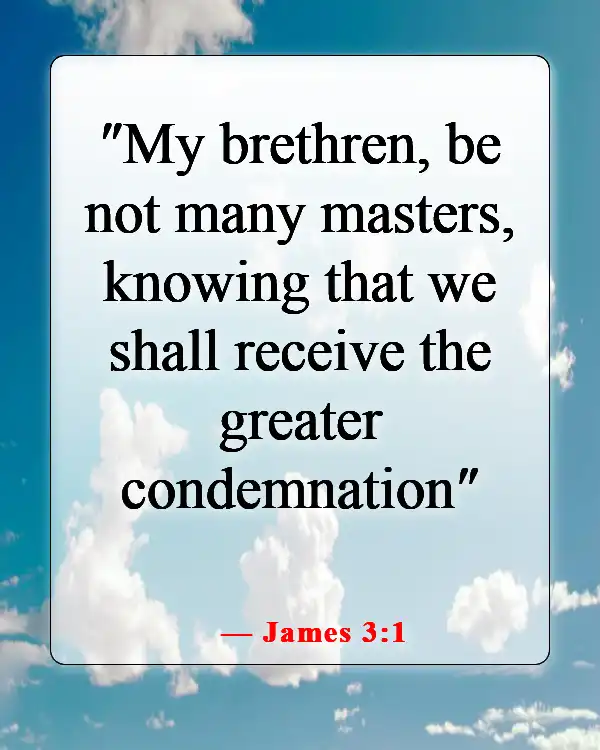 Bible Verses About Teaching Others About God (James 3:1)