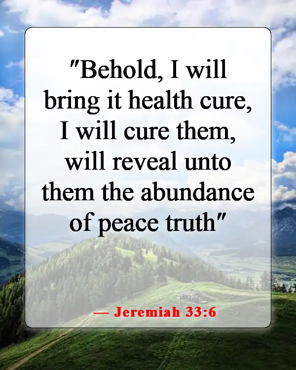 Bible Verse About God Protecting Us From Disease (Jeremiah 33:6)