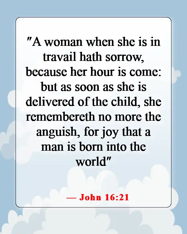 Bible Verses About Abortion Pro Choice (John 16:21)