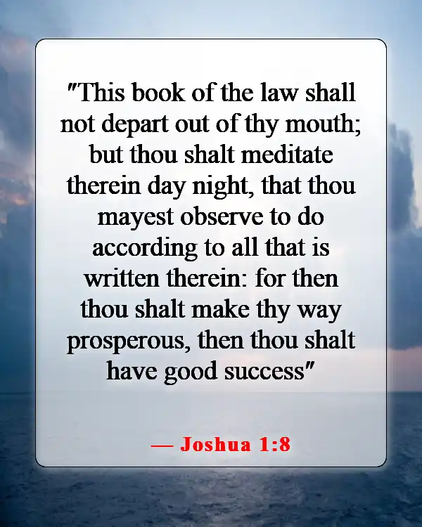 Bible Verses About Teaching Others About God (Joshua 1:8)