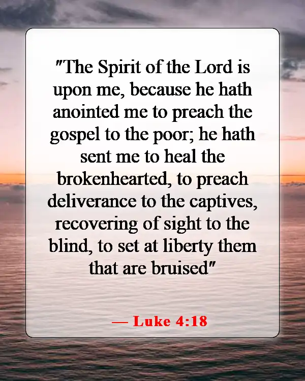 Bible Verse About Being Free From Chains (Luke 4:18)
