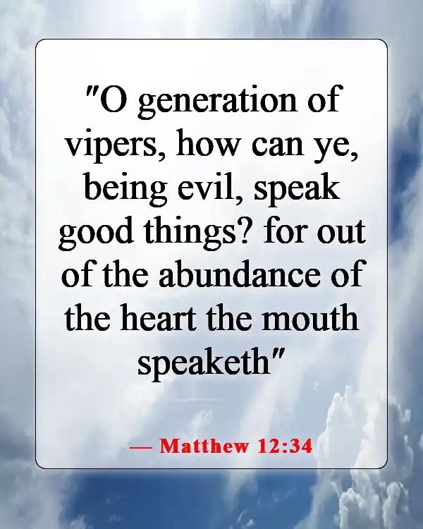 Bible Verses About Words Of The Mouth (Matthew 12:34)