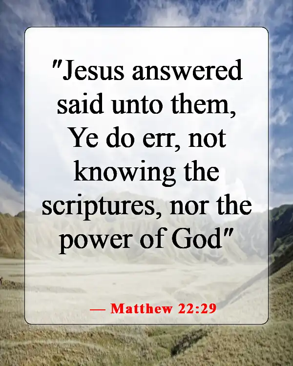 Bible Verses About Teaching Others About God (Matthew 22:29)
