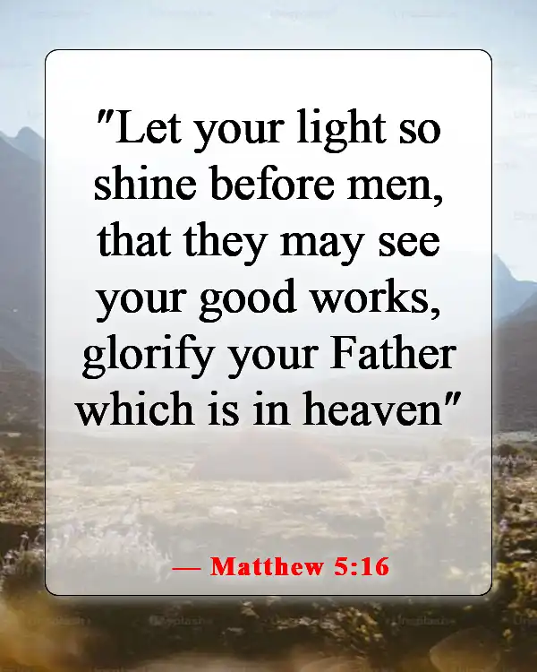 Bible Verses About Working Hard for Money and Success (Matthew 5:16)
