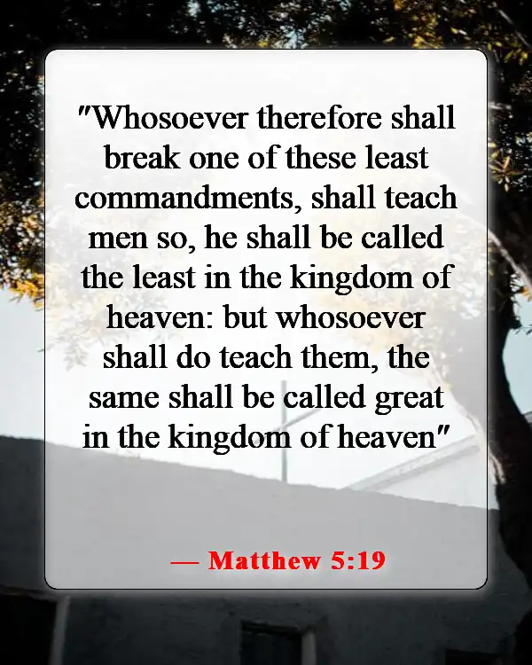 Bible Verses About Teaching Others About God (Matthew 5:19)