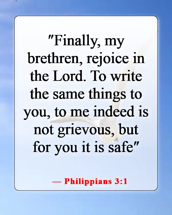 Bible Verses About Excitement For God (Philippians 3:1)