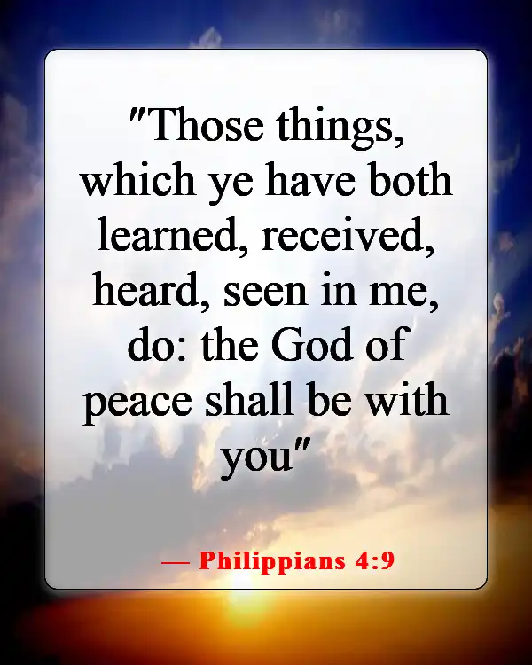 Bible Verses About Teaching Others About God (Philippians 4:9)