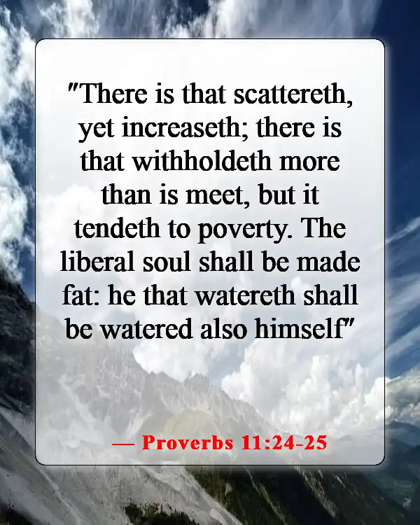 Bible Verses About Working Hard for Money and Success (Proverbs 11:24-25)