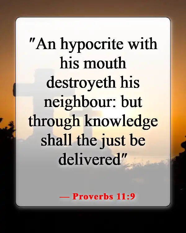 Bible Verses About Speaking Positive Words (Proverbs 11:9)