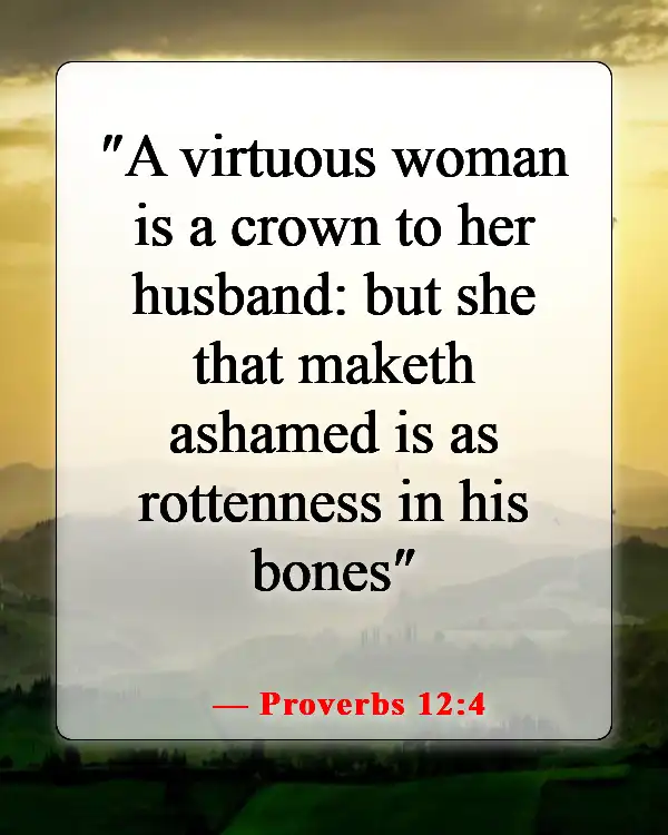 Meaningful Bible Verse About A Man Getting Married (Proverbs 12:4)