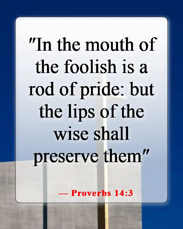 Bible Verses About Words Of The Mouth (Proverbs 14:3)