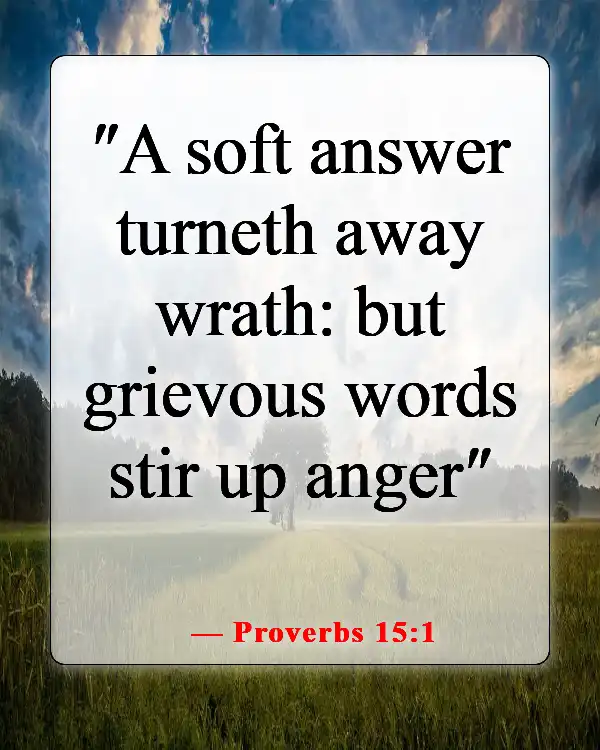 Bible Verses About Keeping Your Mouth Shut (Proverbs 15:1)