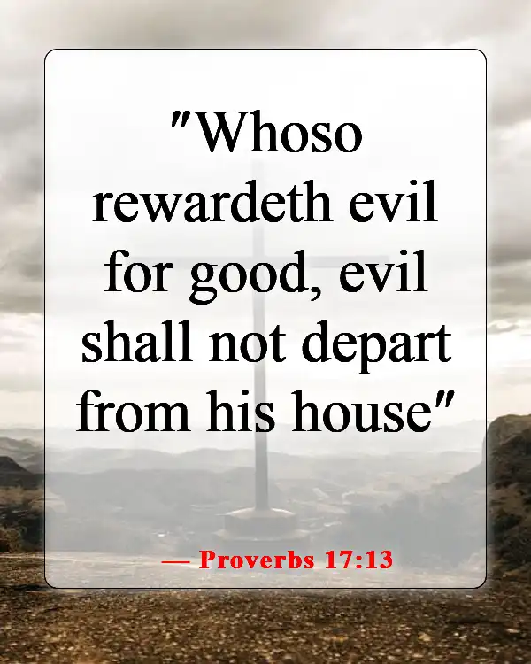 Bible Verses About Causing Pain To Others (Proverbs 17:13)