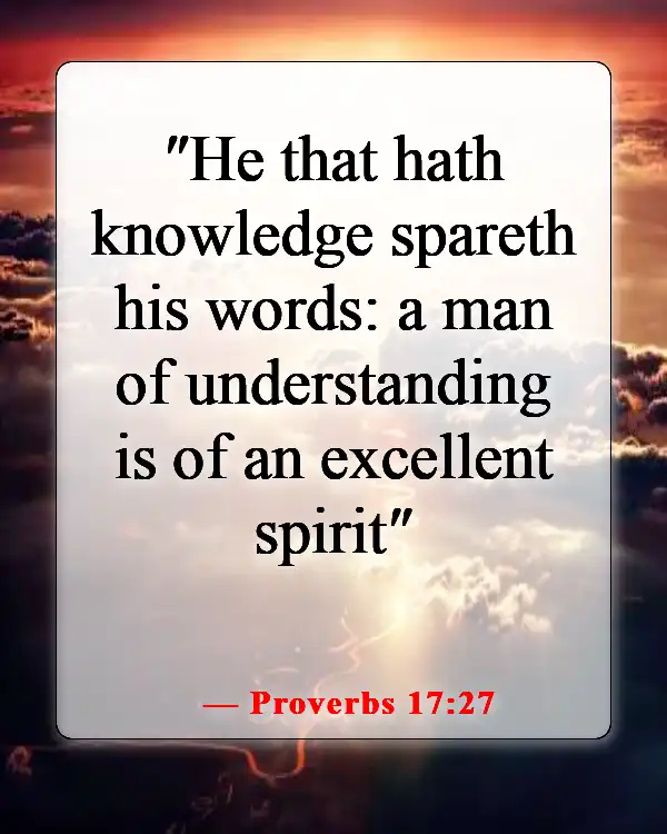 Bible Verses About Speaking Positive Words (Proverbs 17:27)