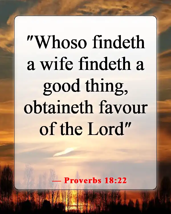 Meaningful Bible Verse About A Man Getting Married (Proverbs 18:22)