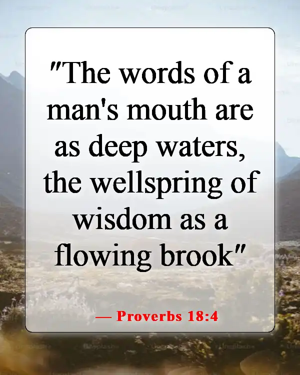 Bible Verses About Words Of The Mouth (Proverbs 18:4)