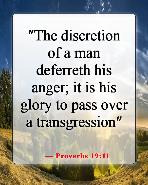Bible Verses About Self-Control For Kids (Proverbs 19:11)