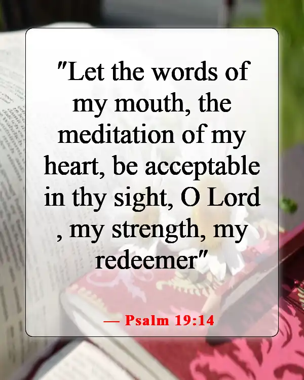 Bible Verses About Speaking Positive Words (Psalm 19:14)