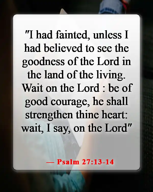 Bible Verses About Being Excited For The Future (Psalm 27:13-14)