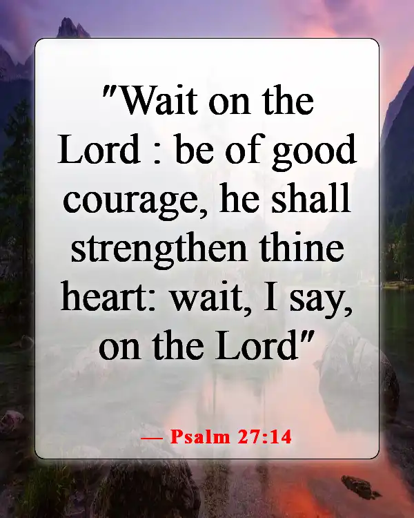 Bible Verses About Patience And Self Control (Psalm 27:14)