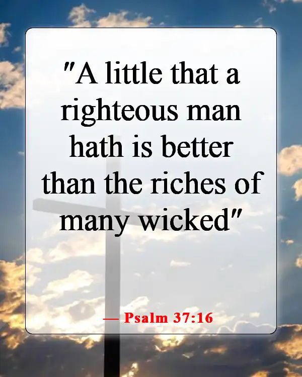 Bible Verses About Little Things Making A Big Difference (Psalm 37:16)