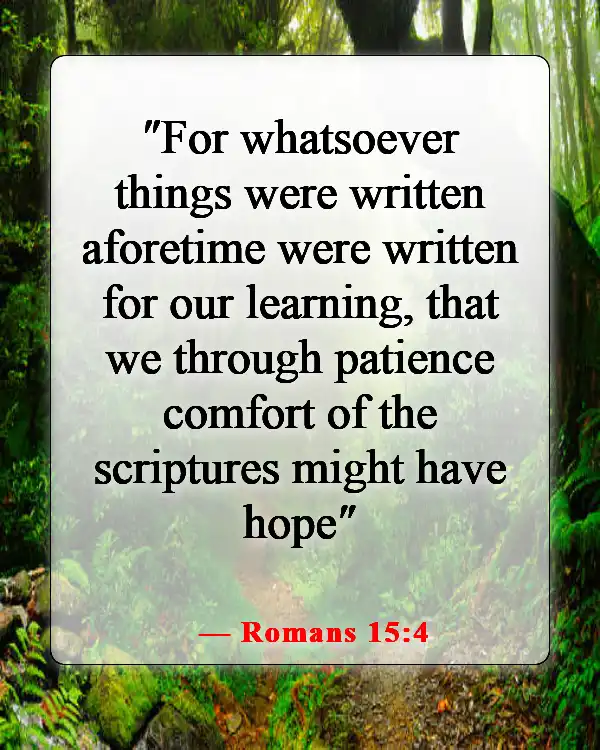 Bible Verses About Teaching Others About God (Romans 15:4)