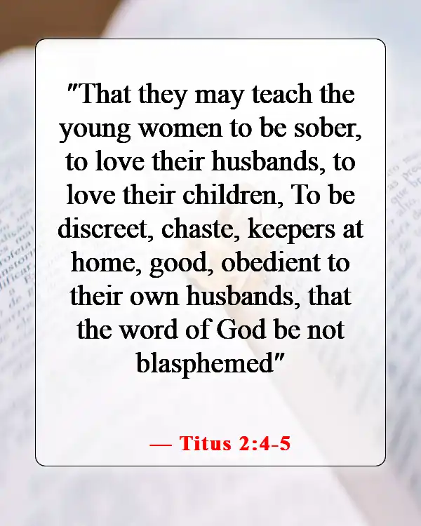 Meaningful Bible Verse About A Man Getting Married (Titus 2:4-5)